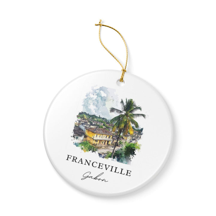 Franceville Gabon Ornament: Unique Franceville Gabon Souvenir, Franceville Gabon Xmas Decor, and Authentic Franceville Gabon Gift