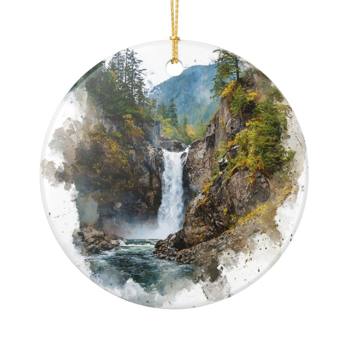 Franklin Falls Washington USA Ornament: Unique Franklin Falls Souvenir, Franklin Falls Washington Xmas Decor, and Authentic Franklin Falls Gift