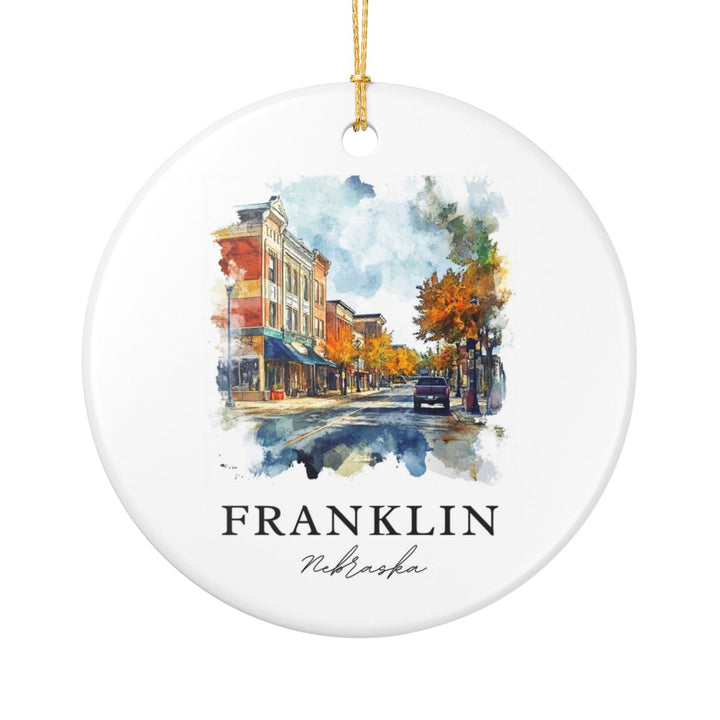 Franklin Nebraska USA Ornament: Unique Franklin Souvenir, Franklin Nebraska Xmas Decor, and Authentic Franklin Gift