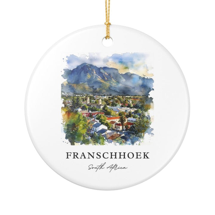 Franschhoek South Africa Ornament: Unique Franschhoek Souvenir, Franschhoek South Africa Xmas Decor, and Authentic Franschhoek Gift