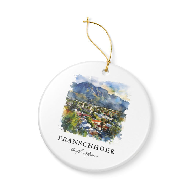 Franschhoek South Africa Ornament: Unique Franschhoek Souvenir, Franschhoek South Africa Xmas Decor, and Authentic Franschhoek Gift