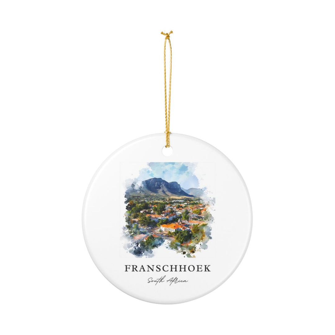 Franschhoek South Africa Ornament: Unique Franschhoek Souvenir, Franschhoek South Africa Xmas Decor, and Authentic Franschhoek Gift