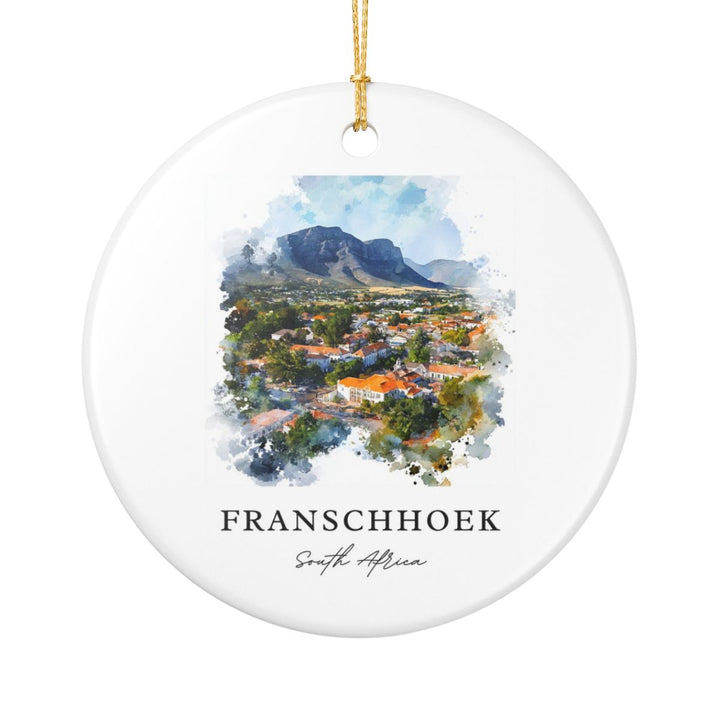 Franschhoek South Africa Ornament: Unique Franschhoek Souvenir, Franschhoek South Africa Xmas Decor, and Authentic Franschhoek Gift