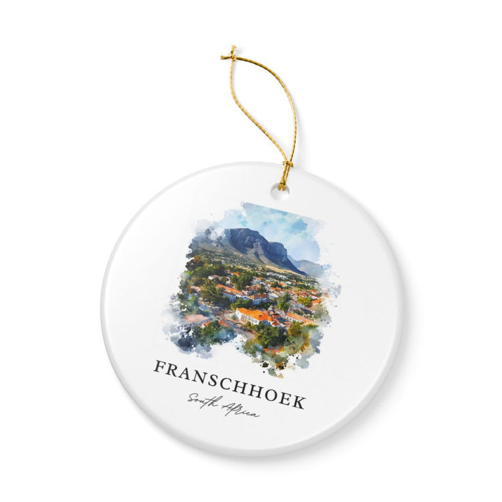 Franschhoek South Africa Ornament: Unique Franschhoek Souvenir, Franschhoek South Africa Xmas Decor, and Authentic Franschhoek Gift