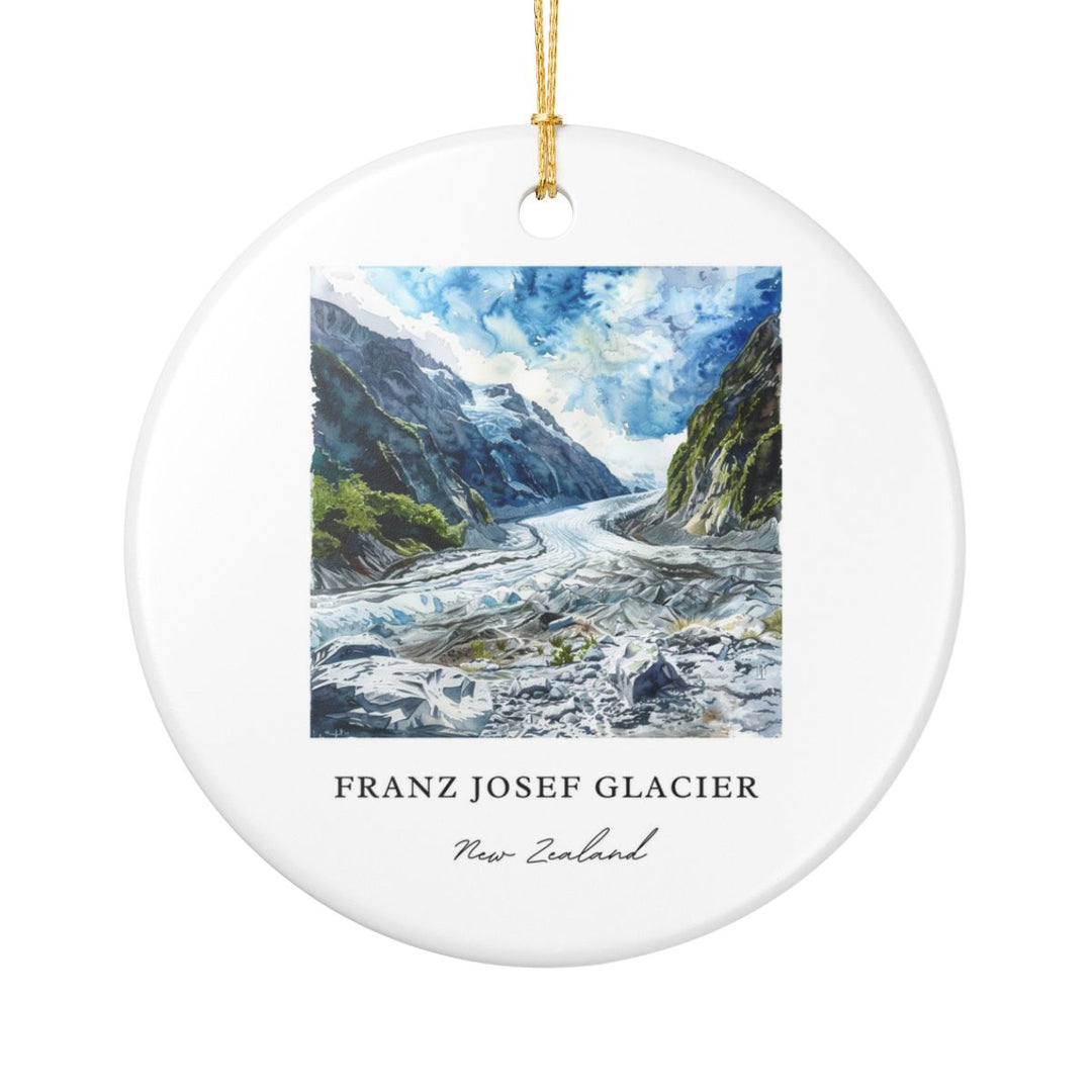 Franz Josef Glacier New Zealand Ornament: Unique Franz Josef Glacier Souvenir, Franz Josef Glacier New Zealand Xmas Decor, and Authentic Franz Josef Glacier Gift