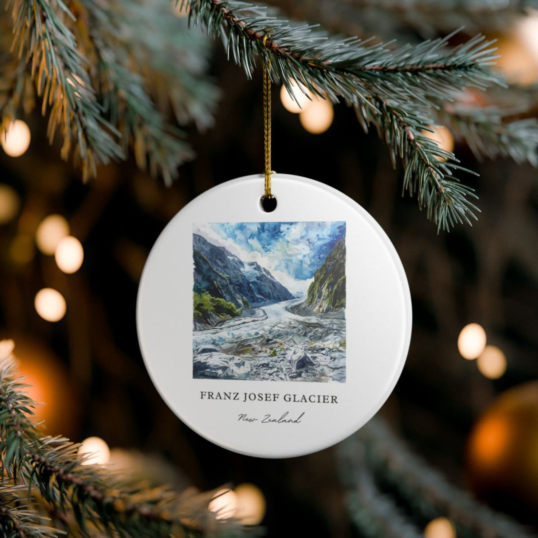 Franz Josef Glacier New Zealand Ornament: Unique Franz Josef Glacier Souvenir, Franz Josef Glacier New Zealand Xmas Decor, and Authentic Franz Josef Glacier Gift