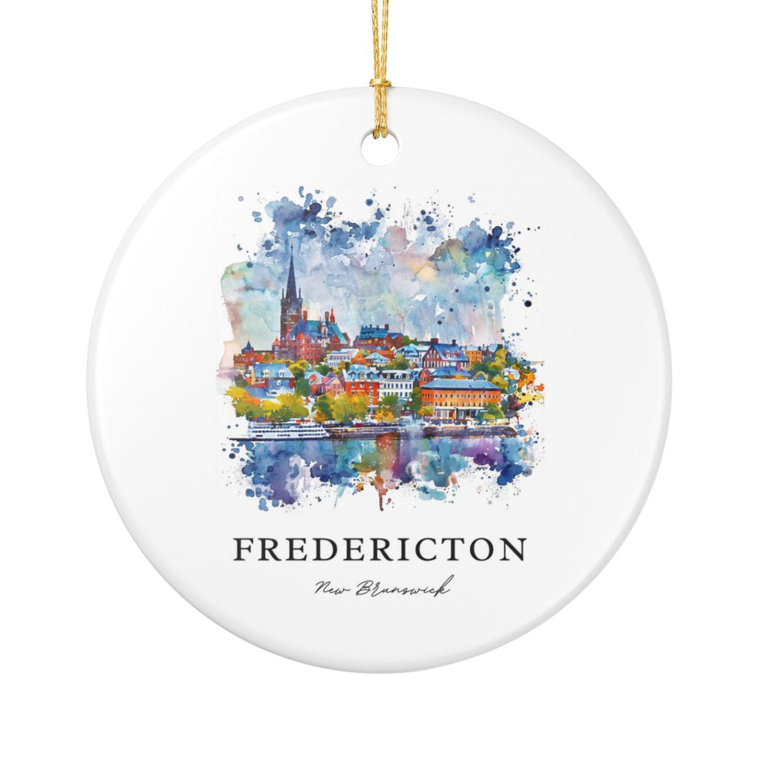 Fredericton Ornament: Unique Fredericton Souvenir, Fredericton Xmas Decor, and Authentic Fredericton Gift