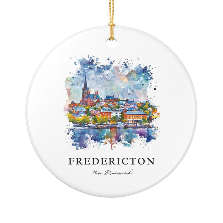 Fredericton Ornament: Unique Fredericton Souvenir, Fredericton Xmas Decor, and Authentic Fredericton Gift