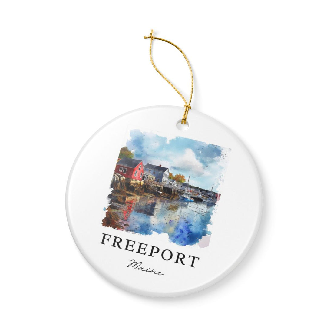 Freeport Maine Ornament: Unique Freeport Maine Souvenir, Freeport Maine Xmas Decor, and Authentic Freeport Maine Gift