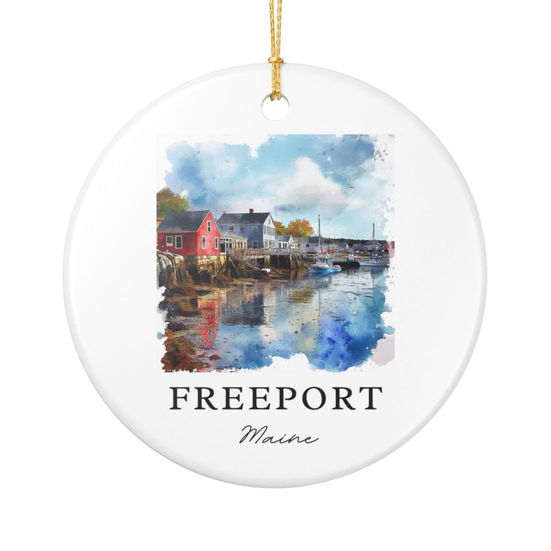 Freeport Maine Ornament: Unique Freeport Maine Souvenir, Freeport Maine Xmas Decor, and Authentic Freeport Maine Gift
