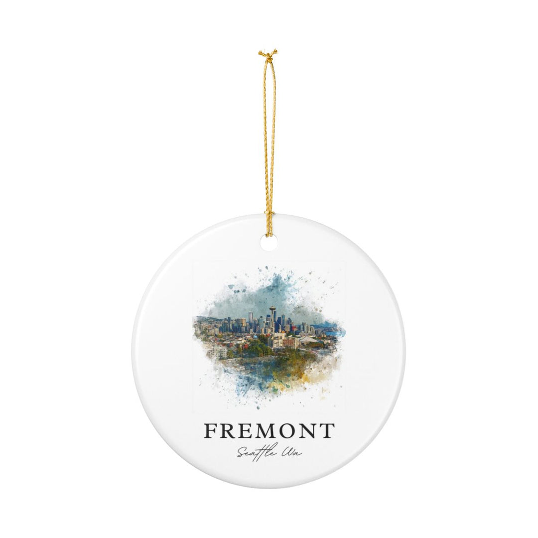 Fremont Seattle WA Ornament: Unique Fremont Seattle Souvenir, Fremont Seattle Washington Xmas Decor, and Authentic Fremont Seattle Gift