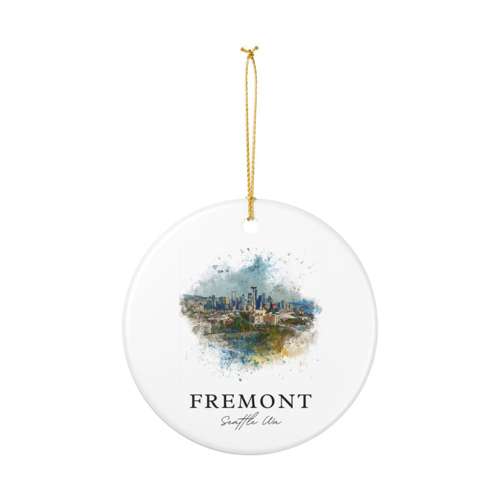 Fremont Seattle WA Ornament: Unique Fremont Seattle Souvenir, Fremont Seattle Washington Xmas Decor, and Authentic Fremont Seattle Gift