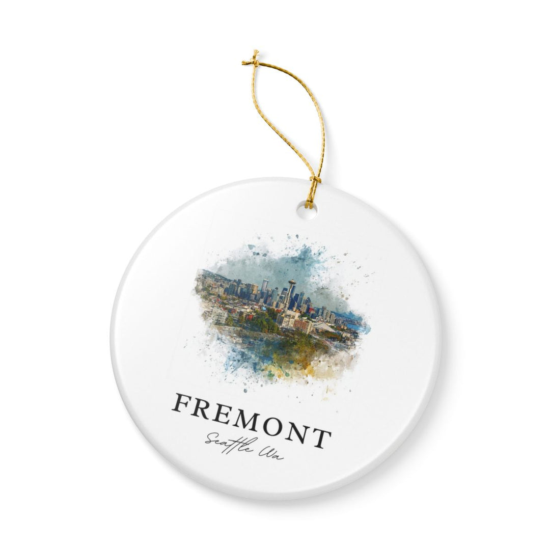 Fremont Seattle WA Ornament: Unique Fremont Seattle Souvenir, Fremont Seattle Washington Xmas Decor, and Authentic Fremont Seattle Gift