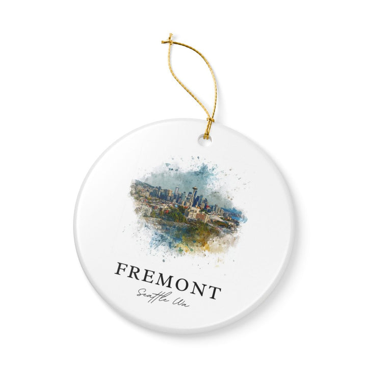 Fremont Seattle WA Ornament: Unique Fremont Seattle Souvenir, Fremont Seattle Washington Xmas Decor, and Authentic Fremont Seattle Gift