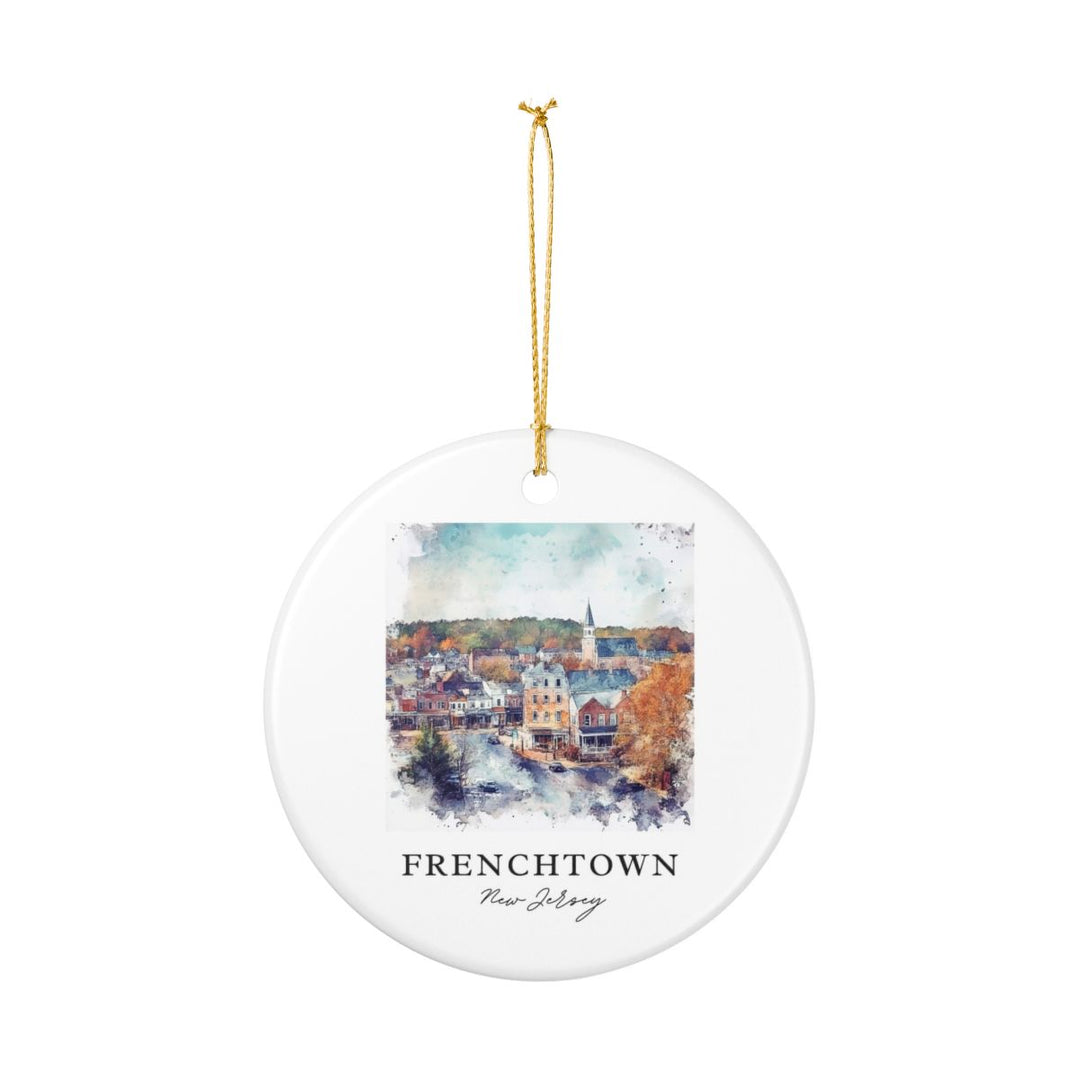 Frenchtown New Jersey Ornament: Unique Frenchtown Souvenir, Frenchtown New Jersey Xmas Decor, and Authentic Frenchtown Gift
