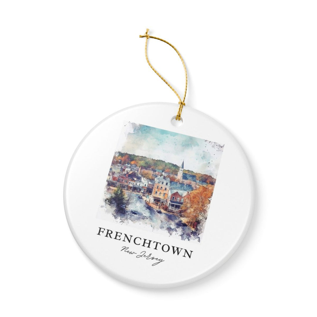 Frenchtown New Jersey Ornament: Unique Frenchtown Souvenir, Frenchtown New Jersey Xmas Decor, and Authentic Frenchtown Gift