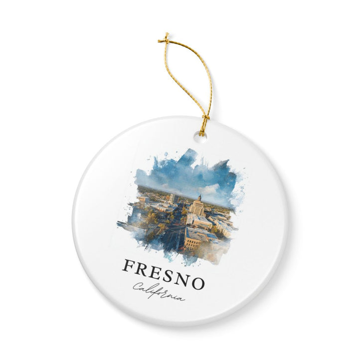 Fresno California Ornament: Unique Fresno Souvenir, Fresno California Xmas Decor, and Authentic Fresno Gift