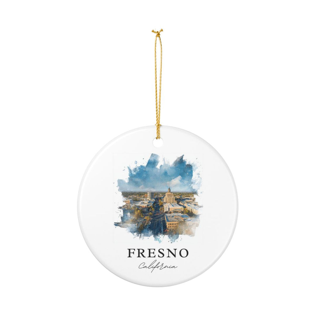 Fresno California Ornament: Unique Fresno Souvenir, Fresno California Xmas Decor, and Authentic Fresno Gift