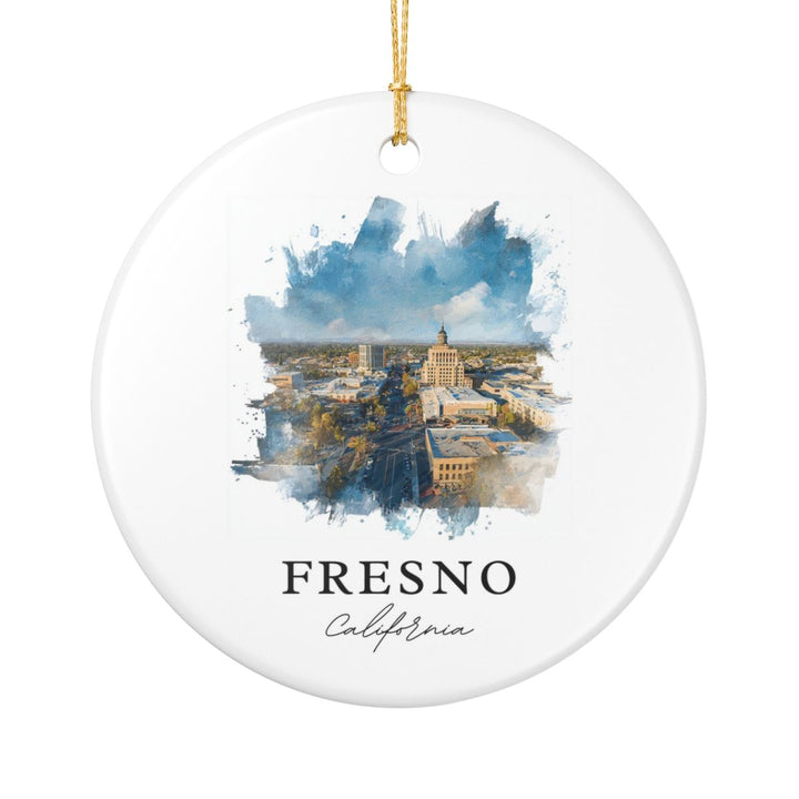Fresno California Ornament: Unique Fresno Souvenir, Fresno California Xmas Decor, and Authentic Fresno Gift