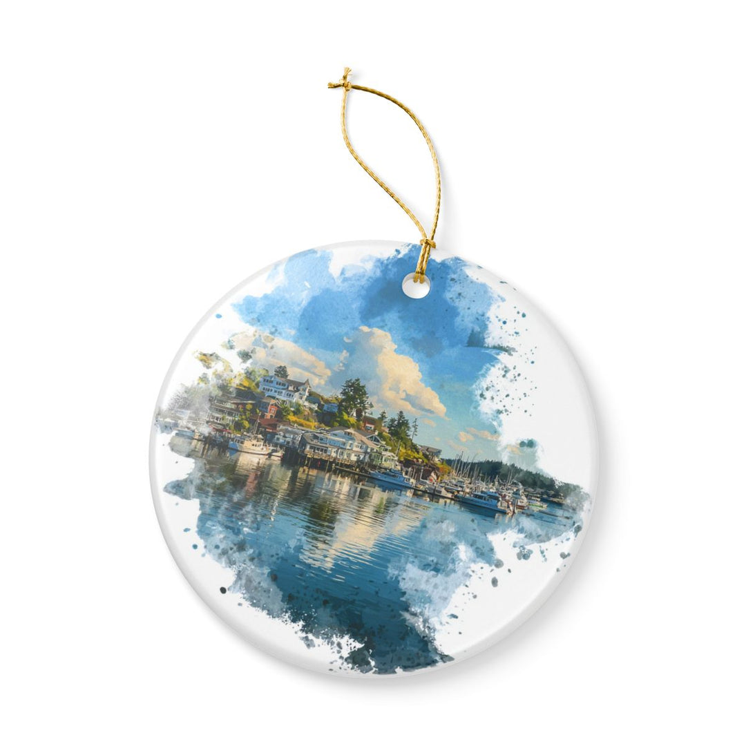 Friday Harbor Ornament: Unique Friday Harbor Souvenir, Friday Harbor Xmas Decor, and Authentic Friday Harbor Gift