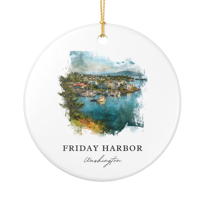 Friday Harbor Ornament: Unique Friday Harbor Souvenir, Friday Harbor Xmas Decor, and Authentic Friday Harbor Gift