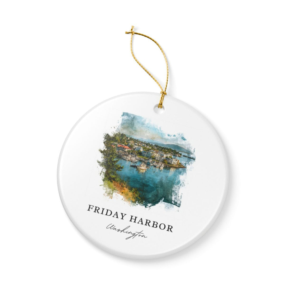 Friday Harbor Ornament: Unique Friday Harbor Souvenir, Friday Harbor Xmas Decor, and Authentic Friday Harbor Gift