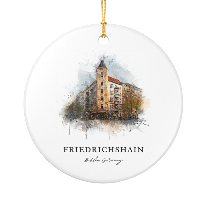 Friedrichshain Germany Ornament: Unique Friedrichshain Souvenir, Friedrichshain Germany Xmas Decor, and Authentic Friedrichshain Gift