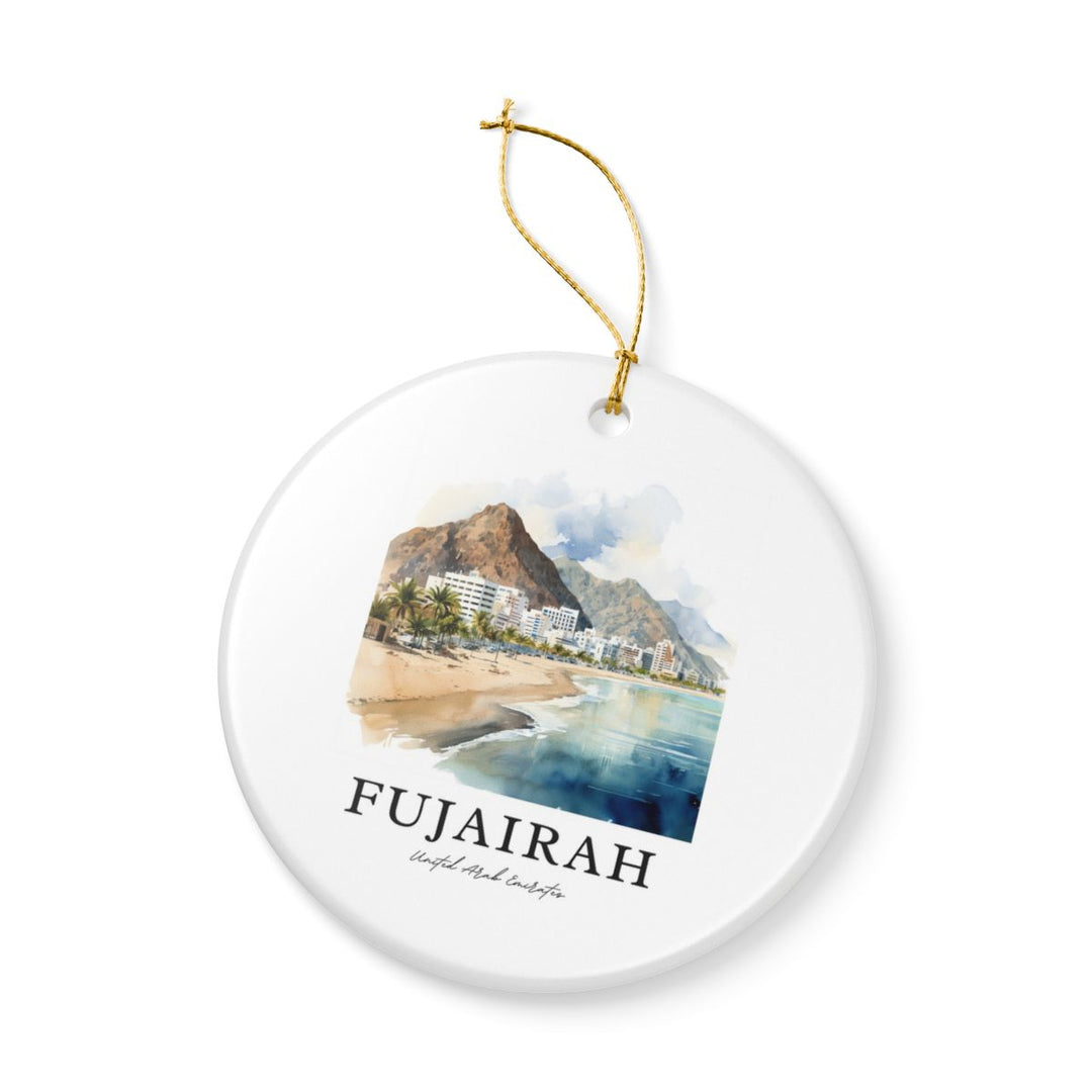 Fujairah United Arab Emirates Ornament: Unique Fujairah Souvenir, Fujairah United Arab Emirates Xmas Decor, and Authentic Fujairah Gift