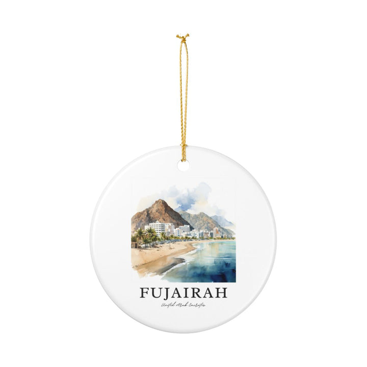 Fujairah United Arab Emirates Ornament: Unique Fujairah Souvenir, Fujairah United Arab Emirates Xmas Decor, and Authentic Fujairah Gift
