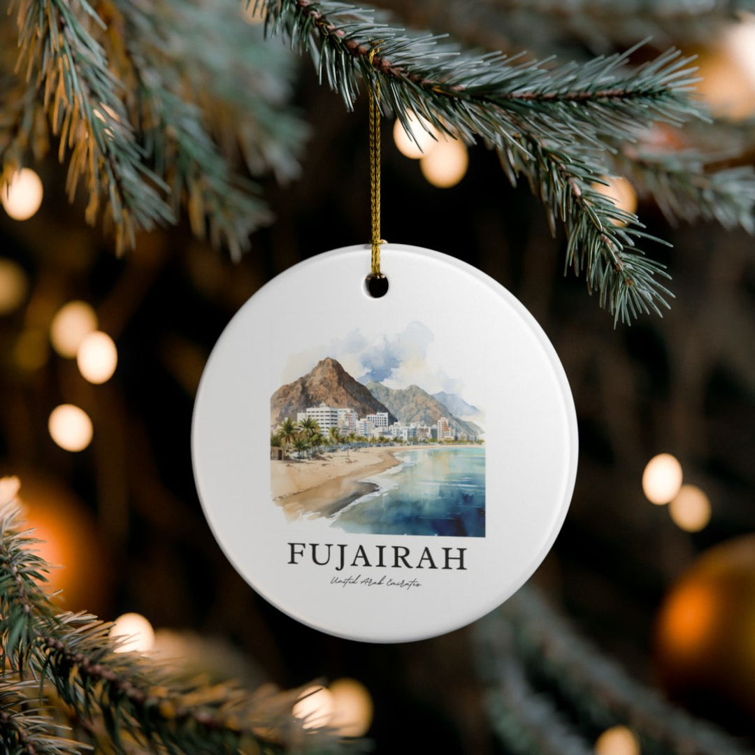 Fujairah United Arab Emirates Ornament: Unique Fujairah Souvenir, Fujairah United Arab Emirates Xmas Decor, and Authentic Fujairah Gift