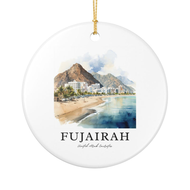 Fujairah United Arab Emirates Ornament: Unique Fujairah Souvenir, Fujairah United Arab Emirates Xmas Decor, and Authentic Fujairah Gift