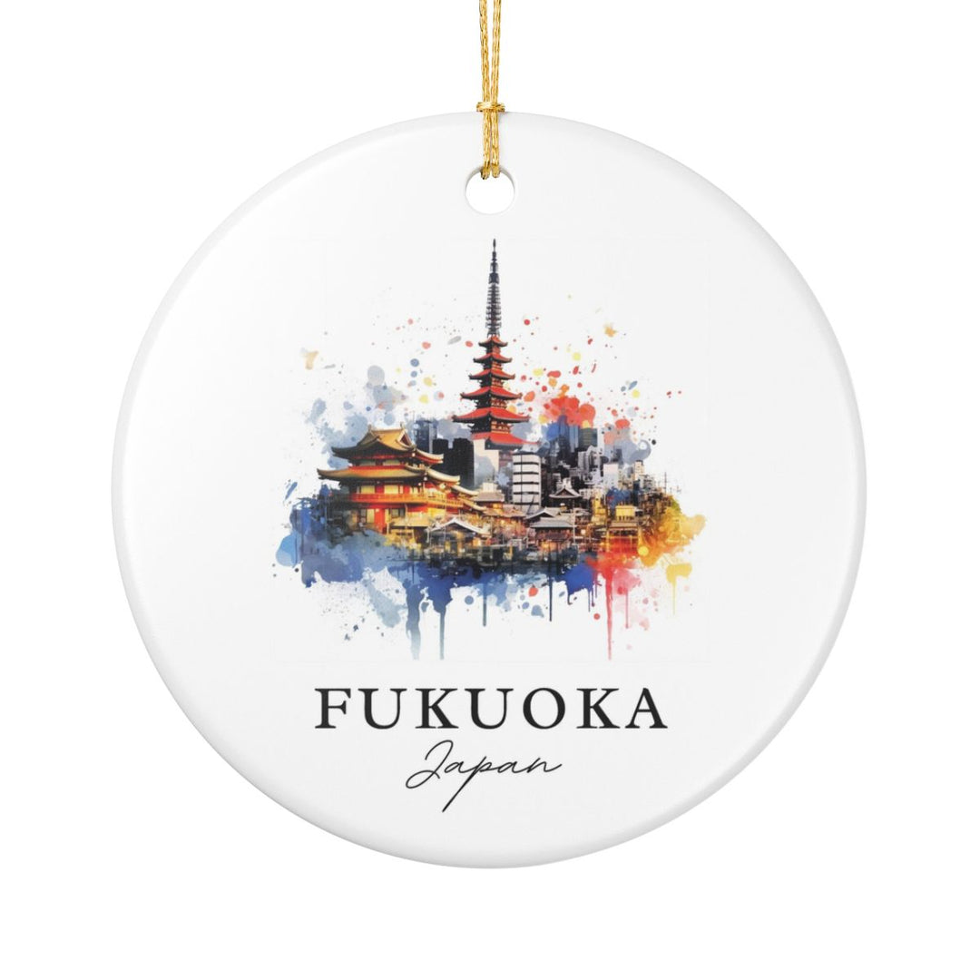 Fukuoka Japan Ornament: Unique Fukuoka Souvenir, Fukuoka Japan Xmas Decor, and Authentic Fukuoka Gift