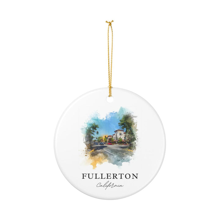Fullerton California Ornament: Unique Fullerton Souvenir, Fullerton California Xmas Decor, and Authentic Fullerton Gift