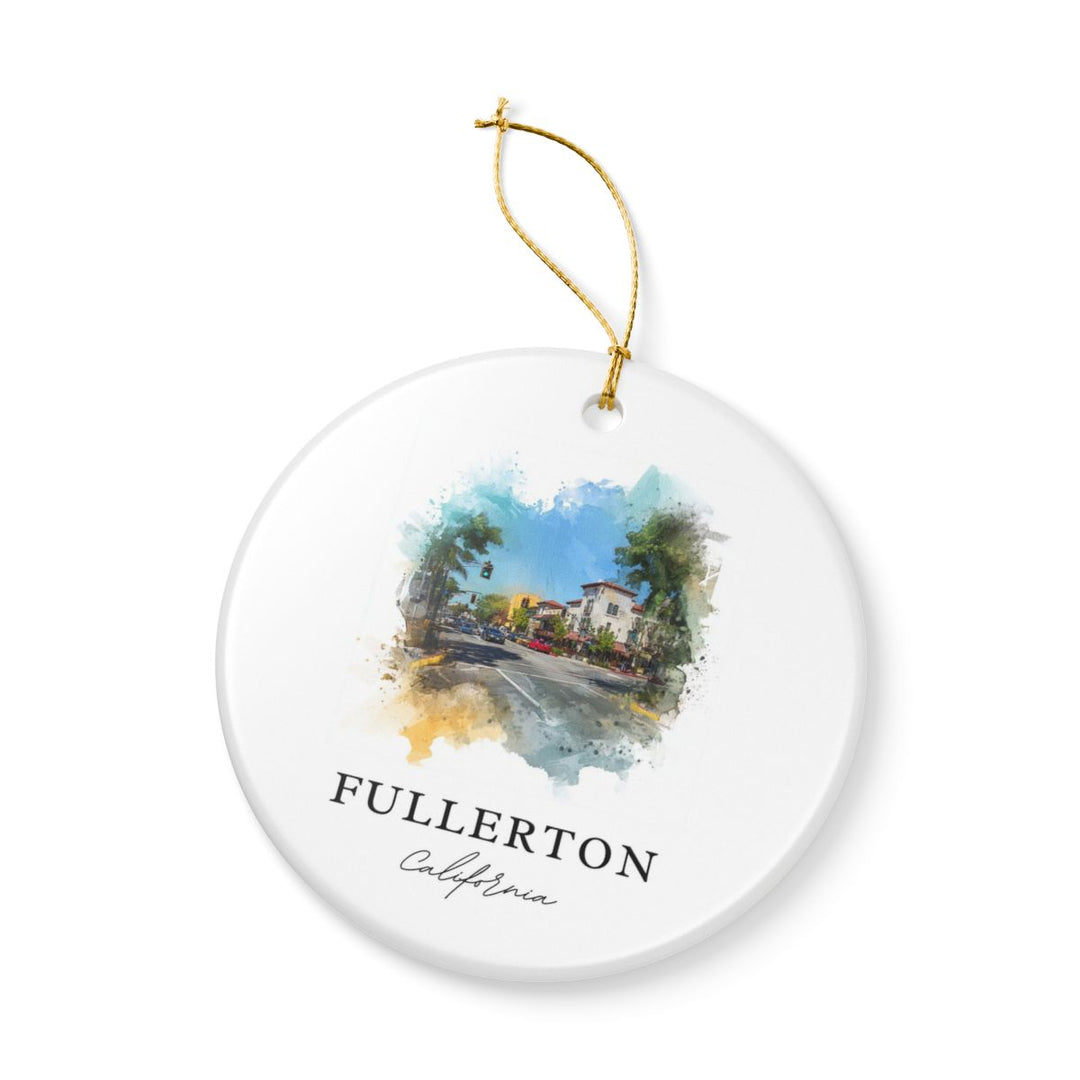 Fullerton California Ornament: Unique Fullerton Souvenir, Fullerton California Xmas Decor, and Authentic Fullerton Gift