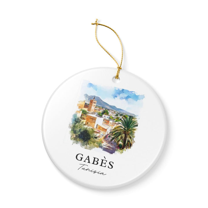 Gabès Tunisia Ornament: Unique Gabès Tunisia Souvenir, Gabès Tunisia Xmas Decor, and Authentic Gabès Tunisia Gift