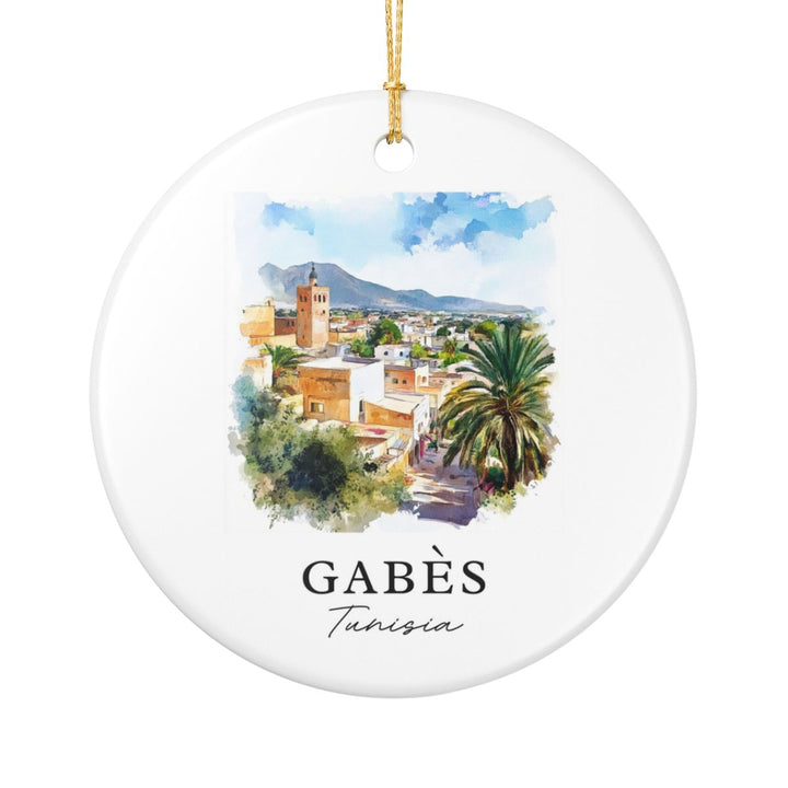 Gabès Tunisia Ornament: Unique Gabès Tunisia Souvenir, Gabès Tunisia Xmas Decor, and Authentic Gabès Tunisia Gift