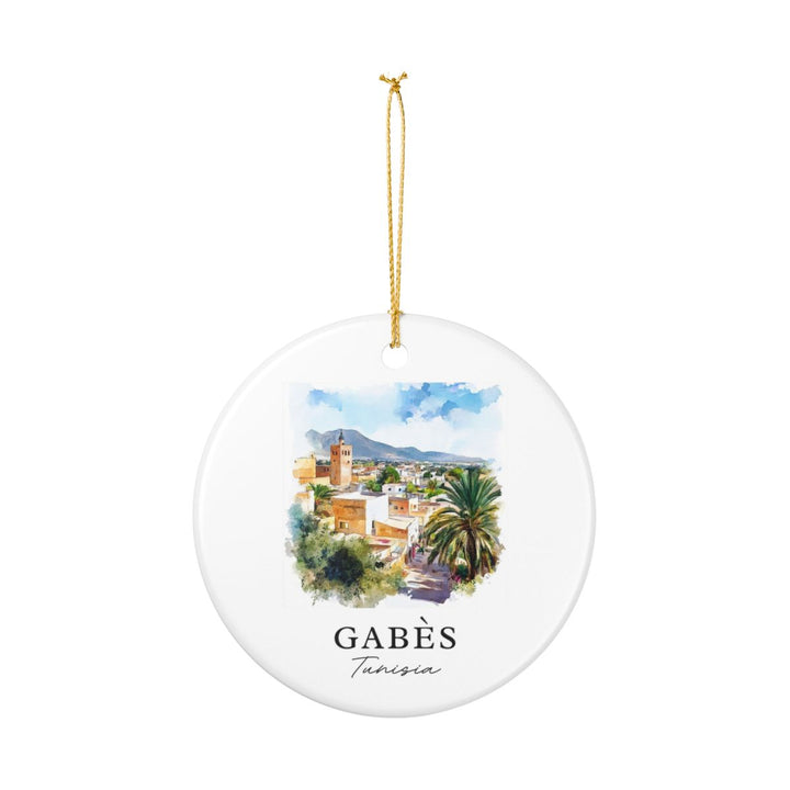 Gabès Tunisia Ornament: Unique Gabès Tunisia Souvenir, Gabès Tunisia Xmas Decor, and Authentic Gabès Tunisia Gift