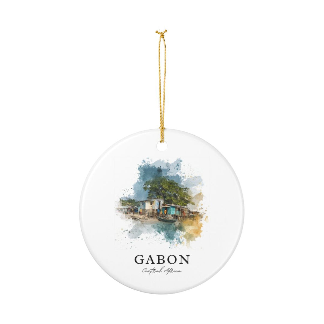 Gabon Central Africa Ornament: Unique Gabon Central Africa Souvenir, Gabon Central Africa Xmas Decor, and Authentic Gabon Central Africa Gift