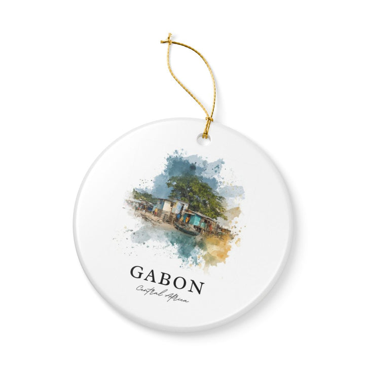 Gabon Central Africa Ornament: Unique Gabon Central Africa Souvenir, Gabon Central Africa Xmas Decor, and Authentic Gabon Central Africa Gift