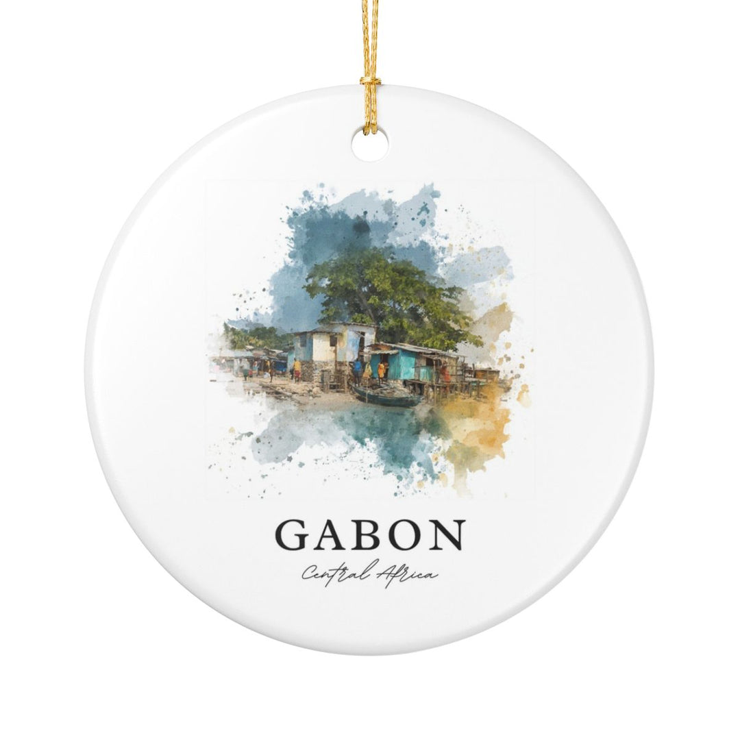 Gabon Central Africa Ornament: Unique Gabon Central Africa Souvenir, Gabon Central Africa Xmas Decor, and Authentic Gabon Central Africa Gift