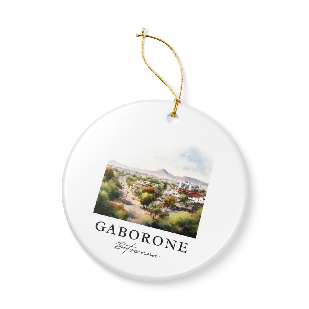 Gaborone Botswana Ornament: Unique Gaborone Souvenir, Gaborone Botswana Xmas Decor, and Authentic Gaborone Gift