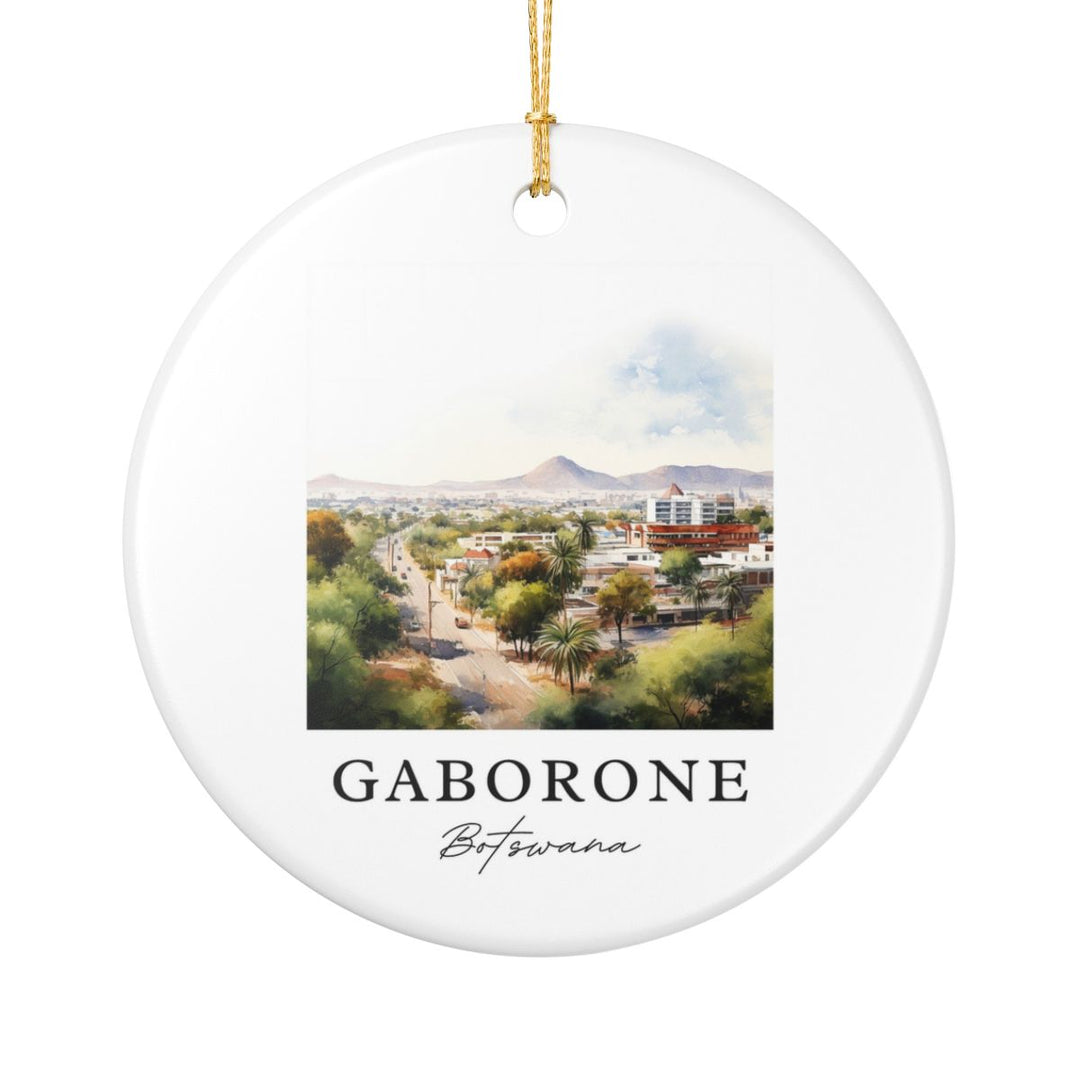 Gaborone Botswana Ornament: Unique Gaborone Souvenir, Gaborone Botswana Xmas Decor, and Authentic Gaborone Gift
