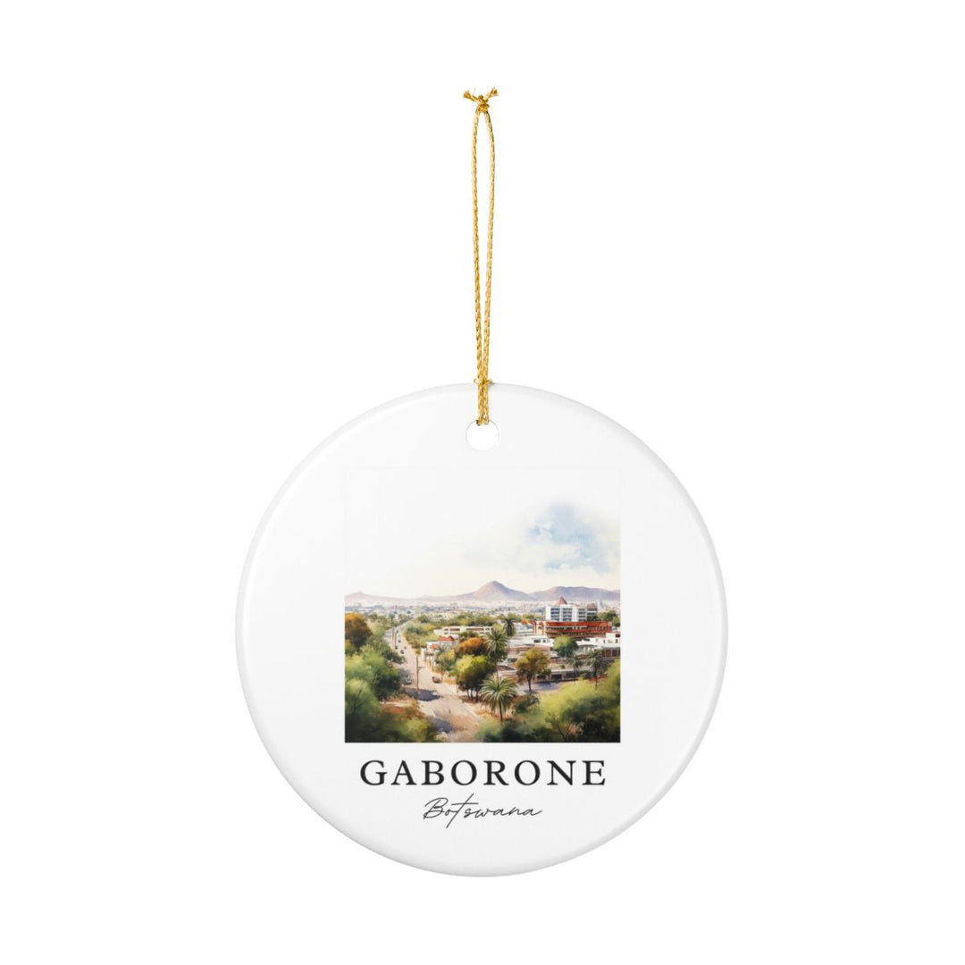 Gaborone Botswana Ornament: Unique Gaborone Souvenir, Gaborone Botswana Xmas Decor, and Authentic Gaborone Gift