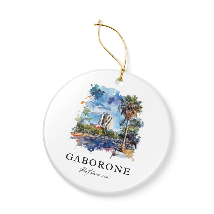 Gaborone Botswana Ornament: Unique Gaborone Souvenir, Gaborone Botswana Xmas Decor, and Authentic Gaborone Gift