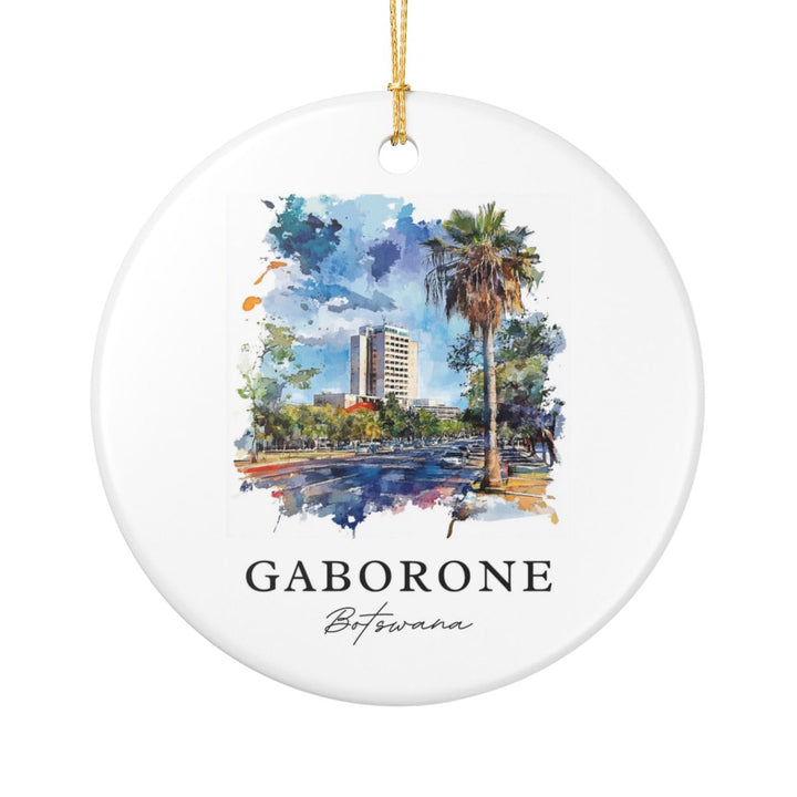 Gaborone Botswana Ornament: Unique Gaborone Souvenir, Gaborone Botswana Xmas Decor, and Authentic Gaborone Gift