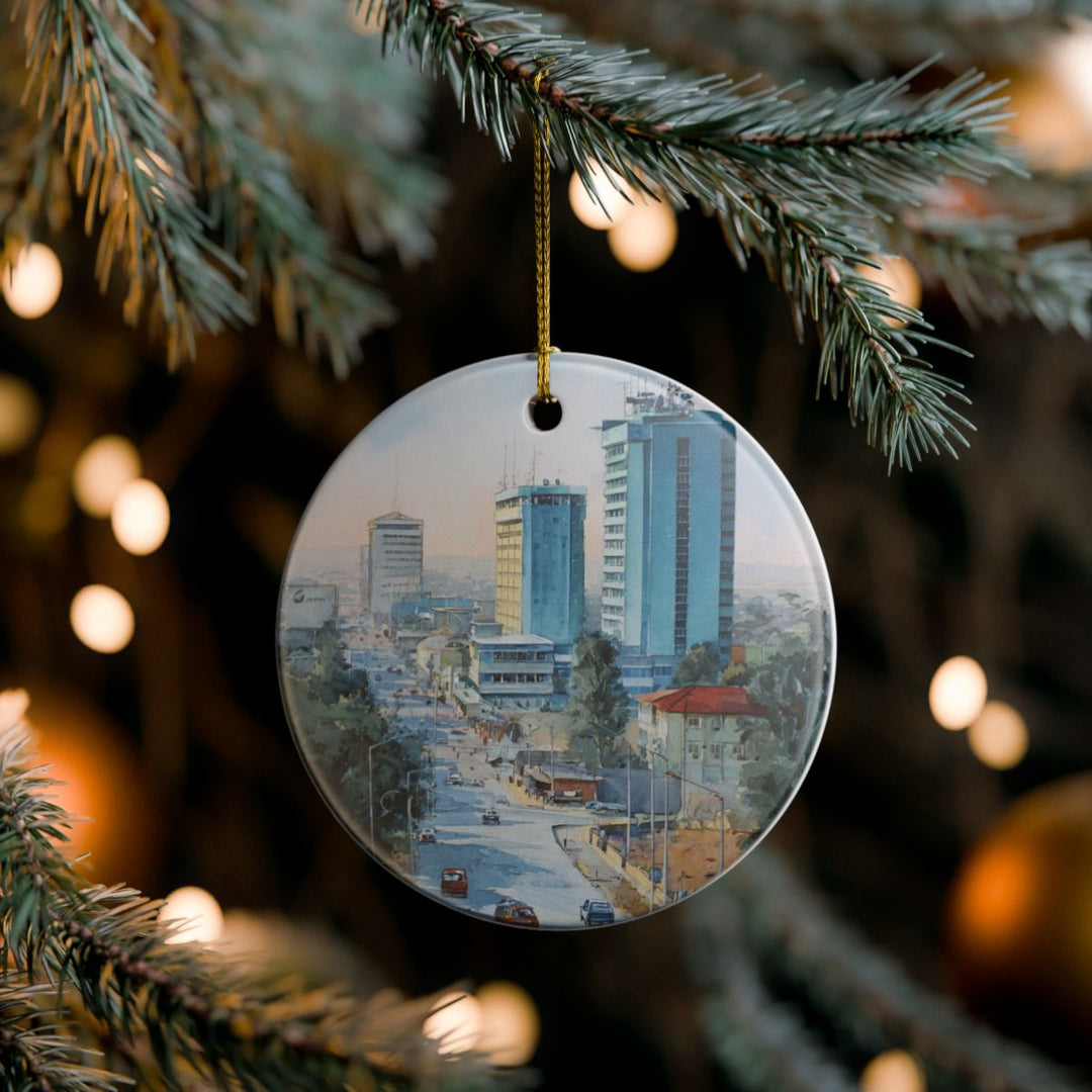 Gaborone Botswana Ornament: Unique Gaborone Souvenir, Gaborone Botswana Xmas Decor, and Authentic Gaborone Gift