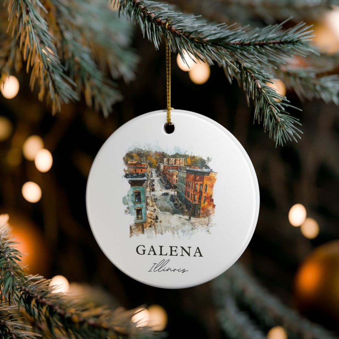 Galena Illinois Ornament: Unique Galena Souvenir, Galena Illinois Xmas Decor, and Authentic Galena Gift