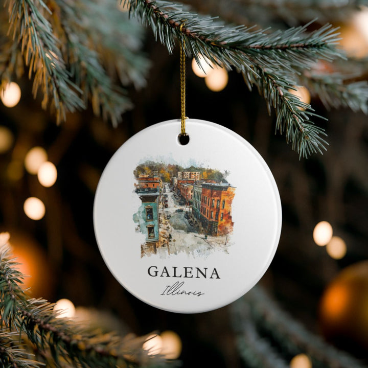 Galena Illinois Ornament: Unique Galena Souvenir, Galena Illinois Xmas Decor, and Authentic Galena Gift