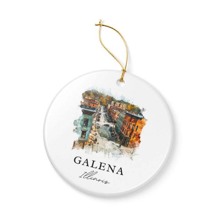 Galena Illinois Ornament: Unique Galena Souvenir, Galena Illinois Xmas Decor, and Authentic Galena Gift