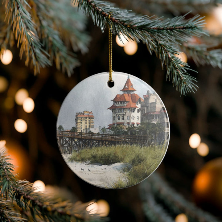 Galveston Texas USA Ornament: Unique Galveston Souvenir, Galveston Texas Xmas Decor, and Authentic Galveston Gift